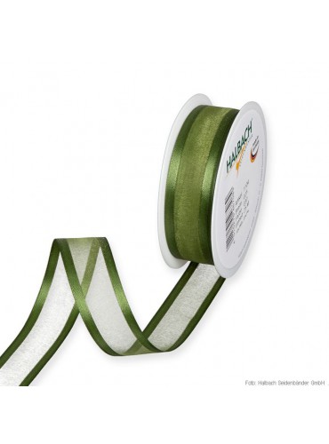 Ilupael satiinservaga, tume roheline, laius 10-25-40mm/ pikkus 25m/rullis (moss green-30)